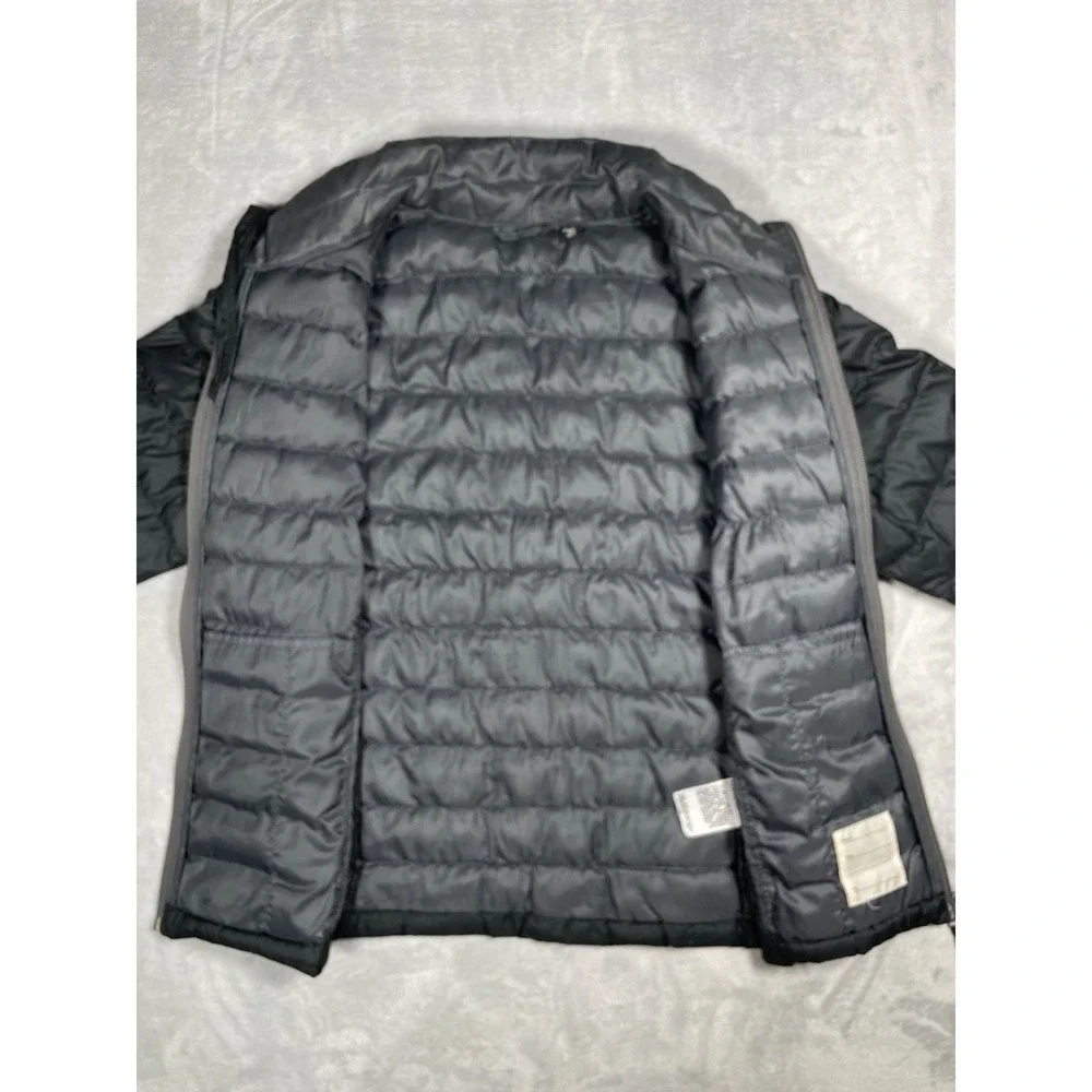Uniqlo Puffer Jacket Kids 150 Gray Lightweight Packable Full Zip Quilted Coat